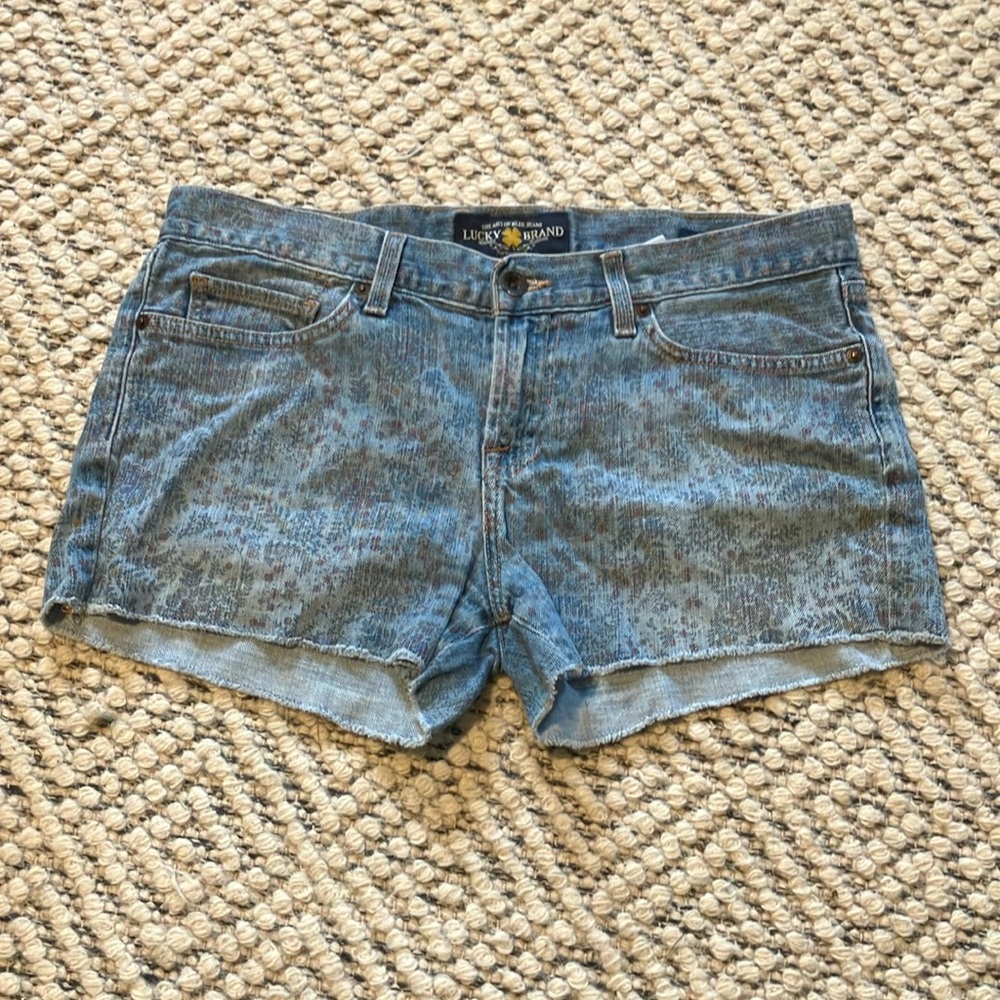 Lucky Brand Floral Denim Shorts